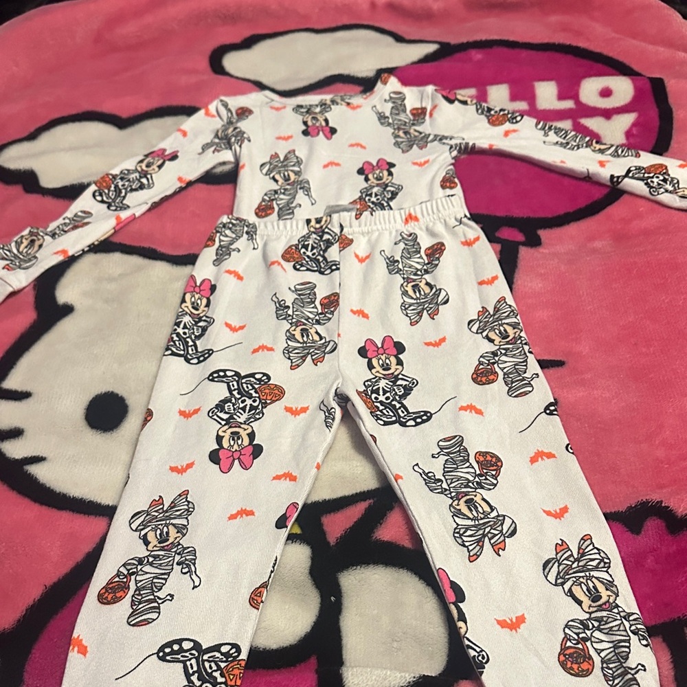 Kids Cartoon Print One Piece - White